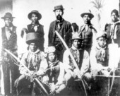 Captain Francis Asbury Hendry (center, standing) poses with a group of Seminole Indians