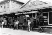 Baggage at the Florida East Coast Railway depot - Miami, Florida.