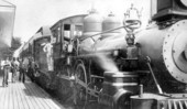 Atlantic and Western Railroad Company train at the depot - Lake Helen, Florida.