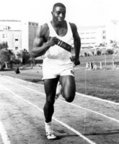 FAMU athlete Robert Hayes practices running on the track - Tallahassee, Florida.