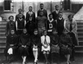 Students assembled at Dunbar High School for class portrait - Quincy, Florida