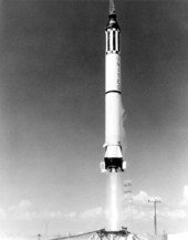 Launch of America's first man in space - Cape Canaveral, Florida