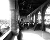 Band assembled on the veranda at the Ponce de Leon hotel - Saint Augustine, Florida