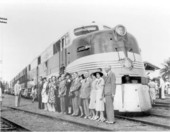Arrival of the Orange Blossom Special train - West Palm Beach, Florida.