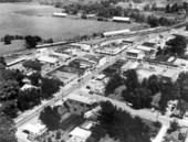 Aerial photograph of the commercial district - Havana, Florida.