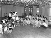 First aid bandaging class at the NYA's Camp Roosevelt - Ocala, Florida.