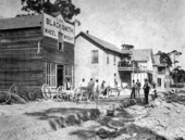 Early street scene on North Miami Avenue - Miami, Florida