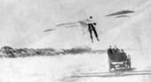 Edward F. Andrews in a glider- Daytona Beach, Florida.