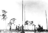 Seminoles playing a game of "stick ball" on Pine Island