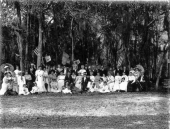 People gathered at a St. Patrick's Day celebration - Melrose, Florida