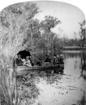 Party in rowboat at Silver Springs - Ocala, Florida