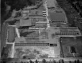 Aerial view of the Stanton High School building - Jacksonville, Florida.