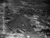 Aerial view overlooking the Union Terminal train yard - Jacksonville, Florida.