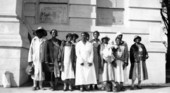 Group portrait of African American midwives from Taylor County, Florida.