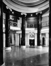 Interior view of Florida's new Supreme Court Building rotunda in Tallahassee, Florida.