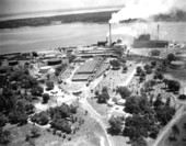 Aerial view of a refinery - Jacksonville, Florida.