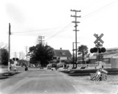 Atlantic Coast Line railroad crossing at St. John's.
