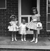 Children dressed for Easter in Tallahassee, Florida.