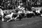 #29 Tom Hillabrand with the football during FSU game in Tallahassee against Mississippi Southern College.