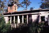 Remains of clock tower and house of Calvin C. Phillips at 815 S. Macomb St. in Tallahassee.