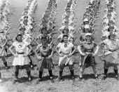 Members of the All-American Girls Baseball League do calisthenics - Opa-locka, Florida