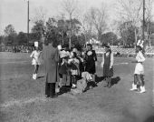 Mary McLeod Bethune receiving gifts at homecoming