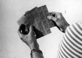 A Times reporter examines fuel ration booklet