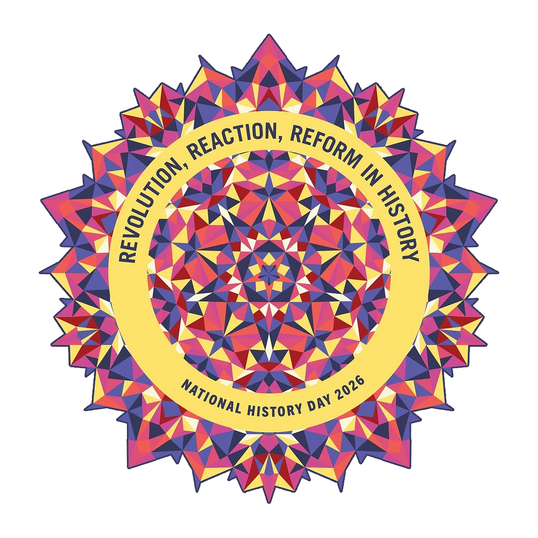 NHD Logo Revolution, Reaction, Reform in History; National History Day 2026
