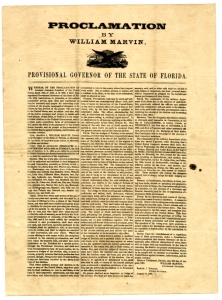 Ten-point proclamation outlining the requirements for Florida to be readmitted to the Union.