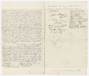 Handwritten page from the treaty signed at Payne's Landing.