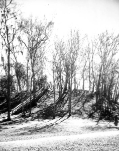 Main temple mound at the Lake Jackson Mounds State Park in Tallahassee, Florida.