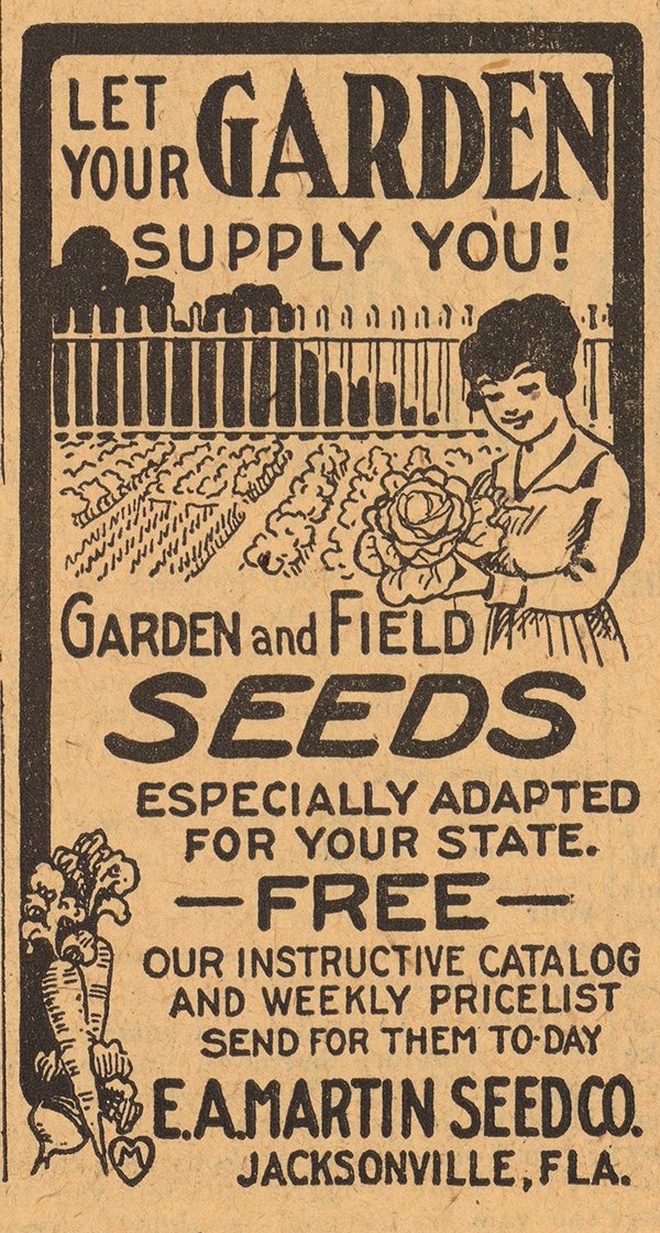 Leyt Yor Garden Supply You, Seeds Advertisement