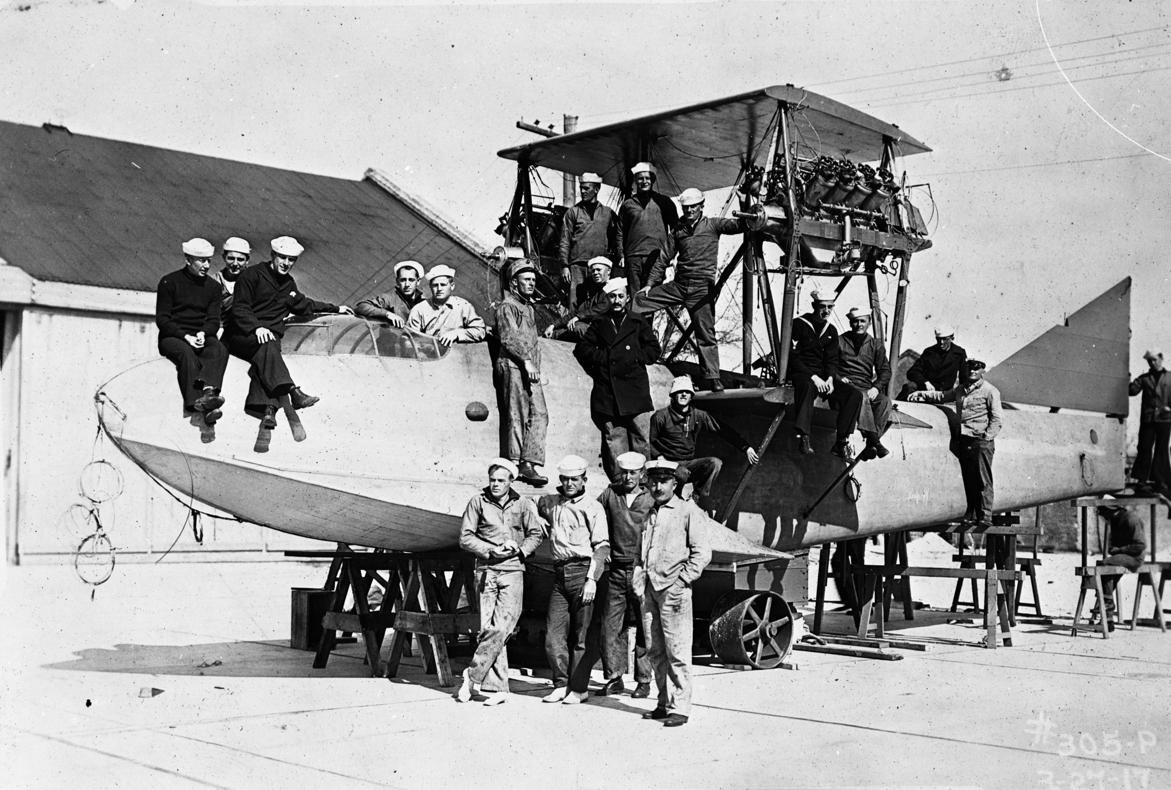 Curtiss aircraft crewmen - Naval Air Station Pensacola.