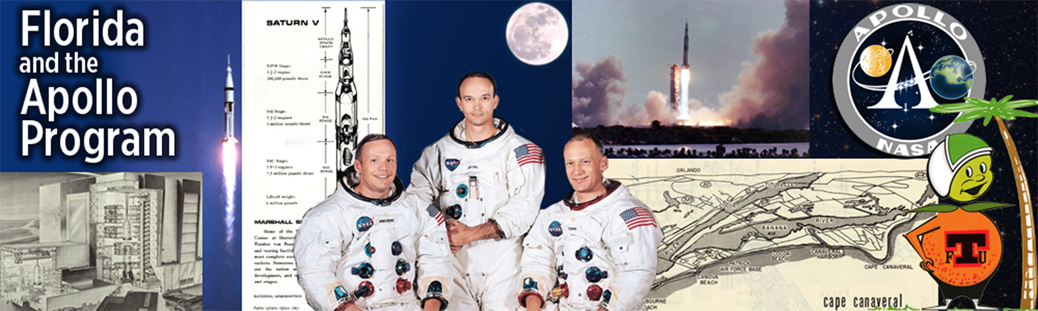Florida and the Apollo Program with the Apollo 11 crew, launches, the Citronaut and schematics